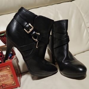 Tommy Hilfiger Black Leather Ankle Boots